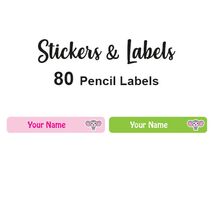 Pencil Labels 80 pc Jacky