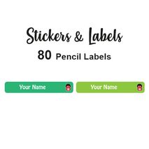 Pencil Labels 80 pc Mark