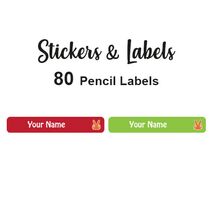 Pencil Labels 80 pc Mike