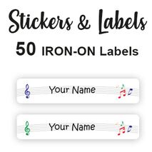 Iron-On Labels 50 pc - Music
