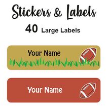Large Labels 40pc Rugby - perfect for books and bags