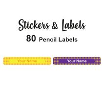 Pencil Labels 80 pc Sun