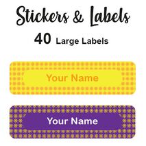 Large Labels 40pc Sun - perfect for books and bags