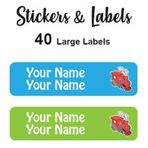 Large Labels 40pc Train - perfect for books and bags