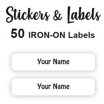Iron-On Labels 50 pc - White