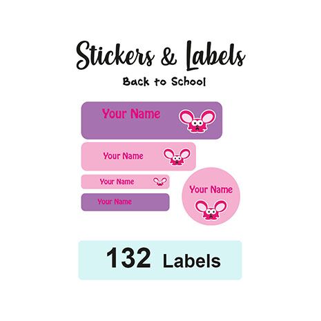 Back to School Pack Labels Louis- Pack of 132