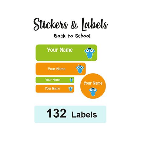 Back to School Pack Labels Nick - Pack of 132