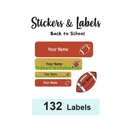 Back to School Pack Labels Rugby - Pack of 132