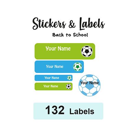 Back to School Pack Labels Soccer - Pack of 132