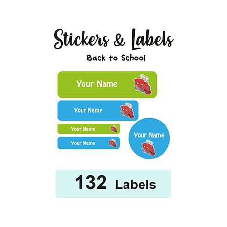 Back to School Pack Labels Train - Pack of 132