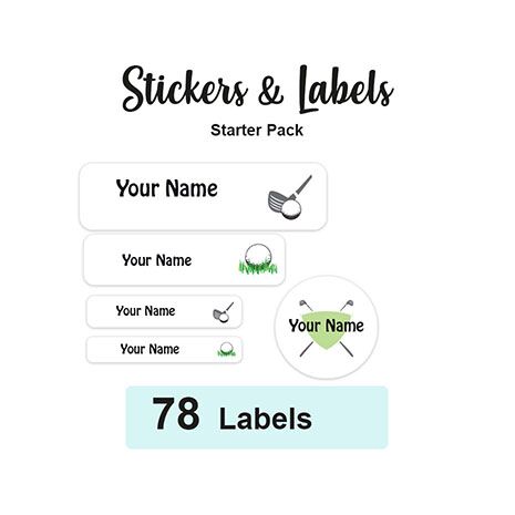 Starter Pack Labels Golf - Pack of 78
