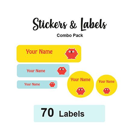 Sticker Combo Pack Labels Jamie - Pack of 70
