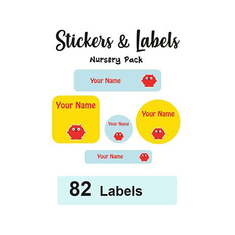 Nursery Pack Labels Jamie - Pack of 82