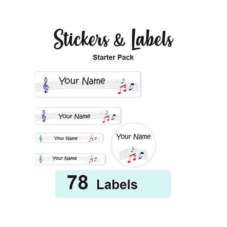 Starter Pack Labels Music - Pack of 78