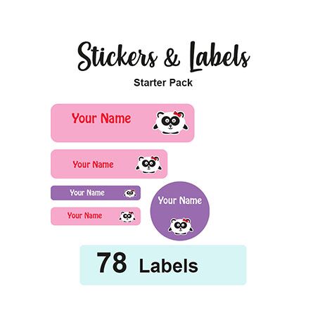 Starter Pack Labels Panda Girl - Pack of 78