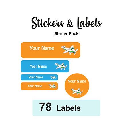Starter Pack Labels Plane - Pack of 78