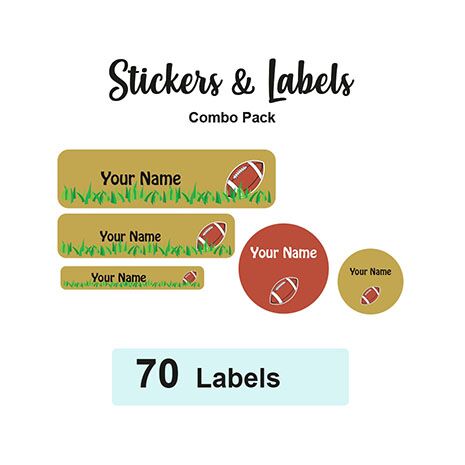Sticker Combo Pack Labels Rugby - Pack of 70