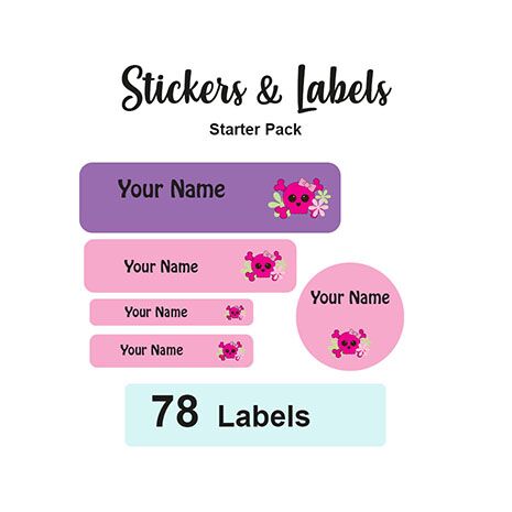 Starter Pack Labels Skull - Pack of 78