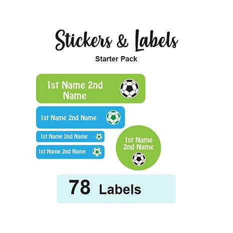 Starter Pack Labels Soccer - Pack of 78