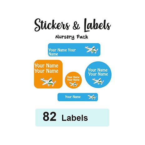 Nursery Pack Labels Rugby - Pack of 82