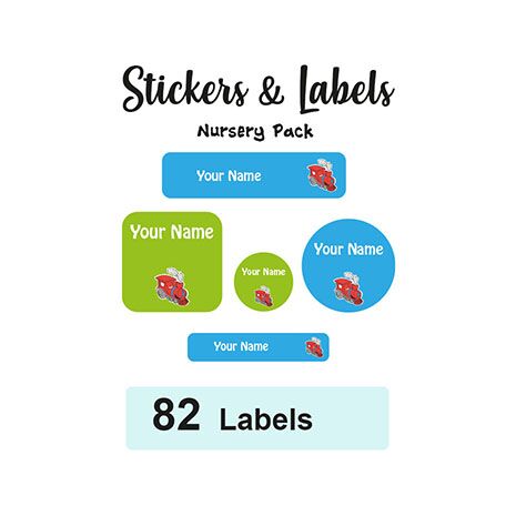 Nursery Pack Labels Train - Pack of 82