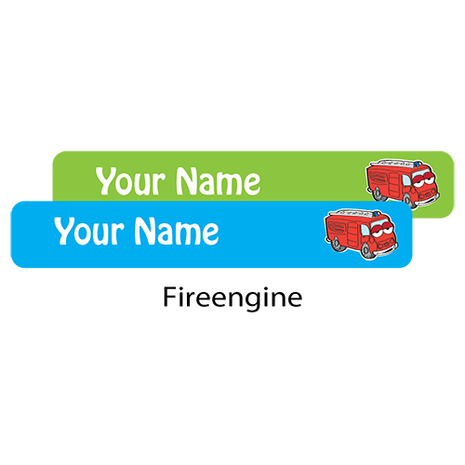 Triplets Pack Labels Fire Engine - Pack of 78X3