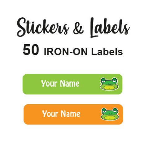 Iron-On Labels 50 pc - Frog