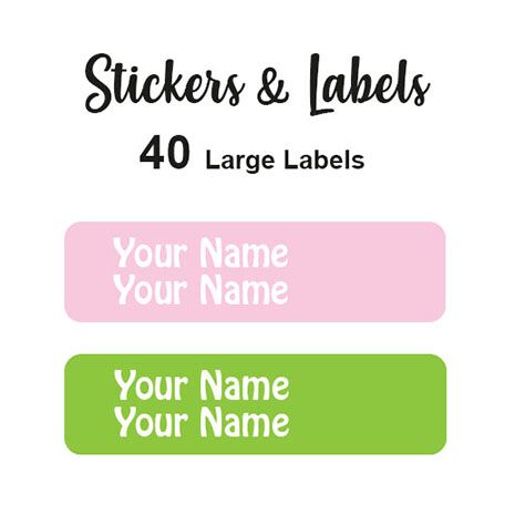 Large Labels 40pc Large Labels - perfect for books and bags