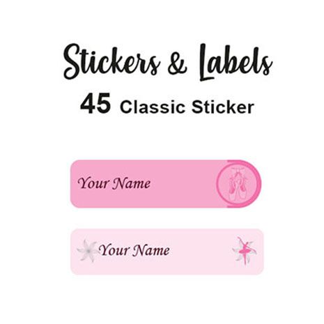 Classic Stickers 45 pc ballet