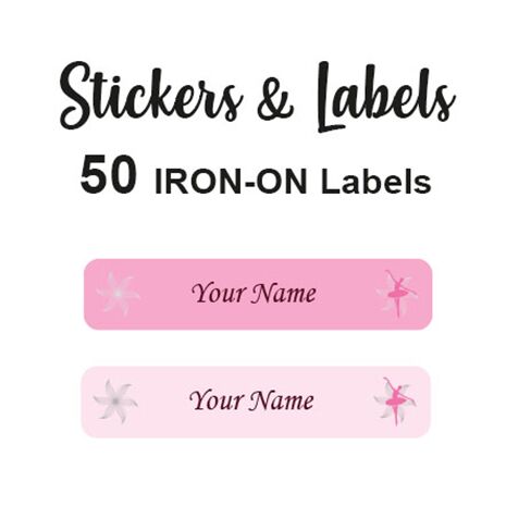 Iron-On Labels 50 pc - Ballet