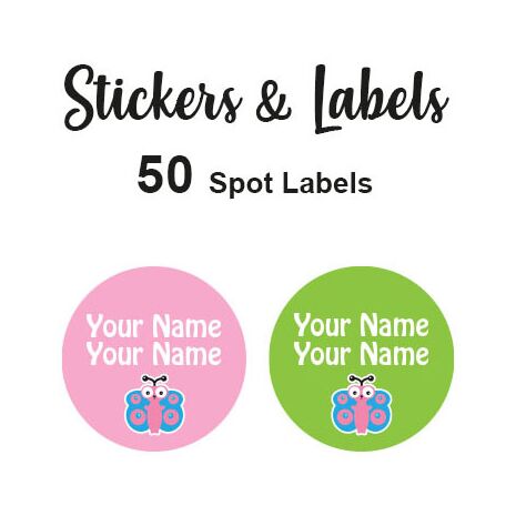 Spot Labels 50pc - Belle