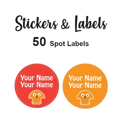 Spot Labels 50pc - Boris