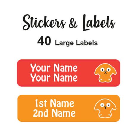 Large Labels 40pc Boris - perfect for books and bags