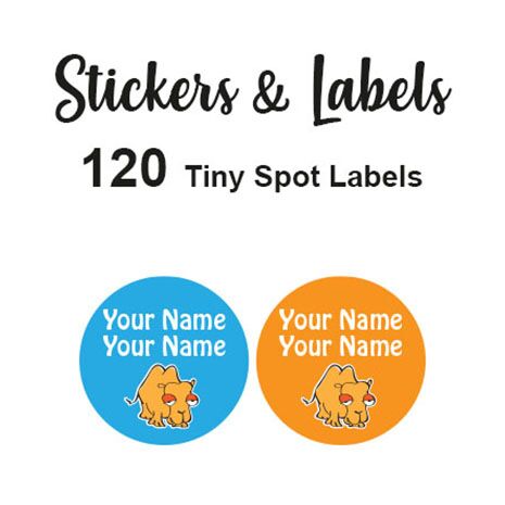 Tiny Spot Labels 120 pc - Camel Boy