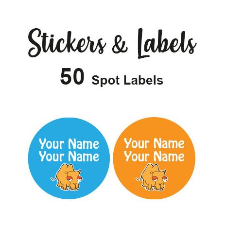 Spot Labels 50pc - Camel Boy