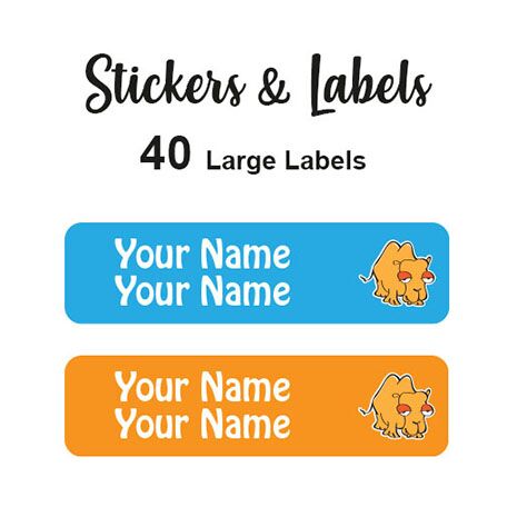 Large Labels 40pc Camel Boy-  perfect for books and bags