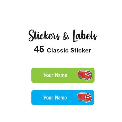 Classic Stickers 45 pc Fire Engine