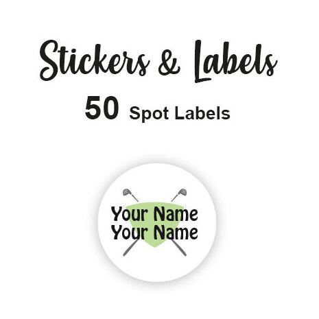 Spot Labels 50pc - Golf