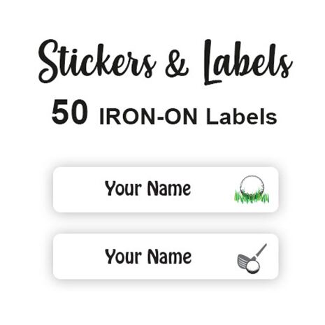 Iron-On Labels 50 pc - Golf