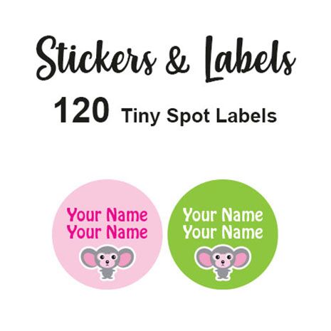 Tiny Spot Labels 120 pc - Jacky