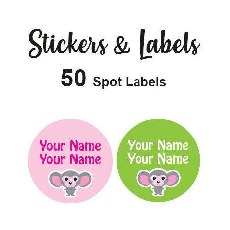 Spot Labels 50pc - Jacky