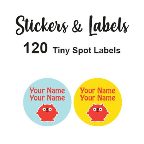 Tiny Spot Labels 120 pc - Jamie