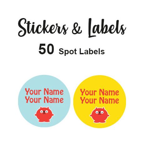 Spot Labels 50pc - Jamie
