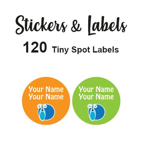 Tiny Spot Labels 120 pc - John