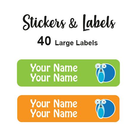 Large Labels 40pc John - perfect for books and bags