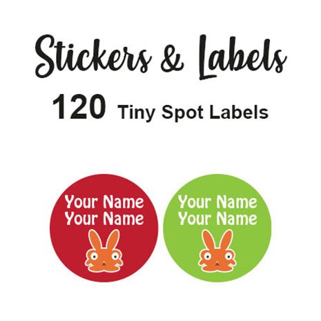Tiny Spot Labels 120 pc - Mike