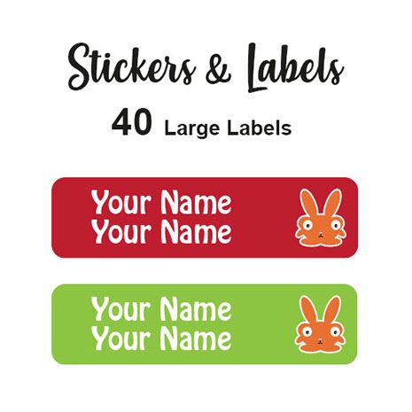 Large Labels 40pc Mike - perfect for books and bags