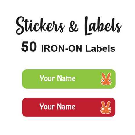 Iron-On Labels 50 pc - Mike