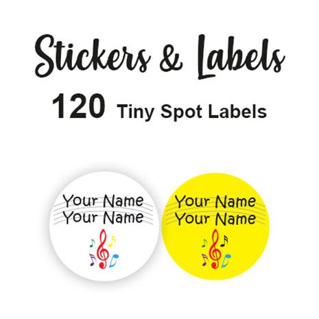 Tiny Spot Labels 120 pc - Music