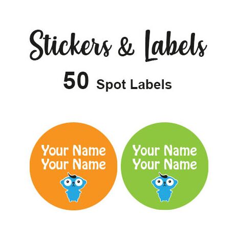 Spot Labels 50pc - Nick